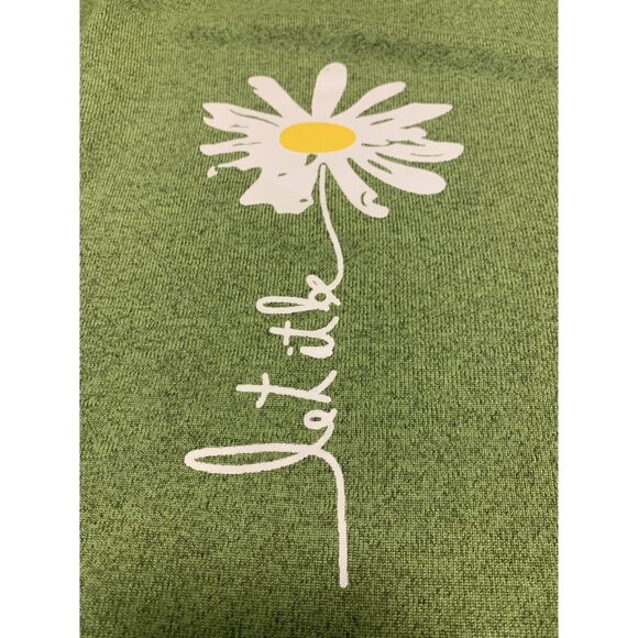 Misslook L Lightweight Floral Cotton Casual Knit Henley Sweater Green - Picture 7 of 8